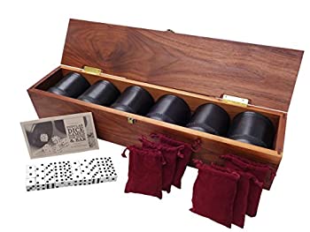 【中古】【輸入品・未使用】ゴールデンゲートダイスカップセットの6つでウォールナットプレゼンテーションケースIncludesタキシードDice and a Book of Dice Games｜スカイマーケットプラス 94,264円