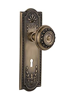 【中古】【輸入品・未使用】Nostalgic Warehouse Meadows Plate with Keyhole Meadows Knob%カンマ% Privacy - 2.375%カンマ% Antique Brass by Nostalgic Warehouse|スカイマーケットプラス