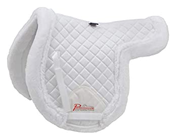 【中古】【輸入品・未使用】Shires SupaFleece フルフリース裏地 サドル型パッド ホワイト ミディアム 17~17.5インチ