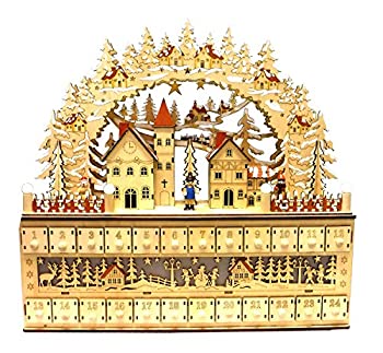 【中古】【輸入品・未使用】BavarianスタイルLED Light UpクリスマスAdvent Calendar W /引き出し B01M5KOWG4