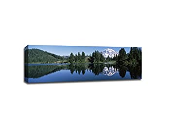 【中古】【輸入品・未使用】MT RAINIER???湖の反射???ギャラリーWrappedキャンバス48?x 16|スカイマーケットプラス