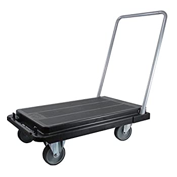【中古】【輸入品・未使用】Deflecto Heavy Duty Platform Cart with 5 Casters%カンマ% 500 lbs Capacity%カンマ% 32-1/4 Length x 21 Width x 3-1/8 Height%カンマ% Black (CRT5500|スカイマーケットプラス