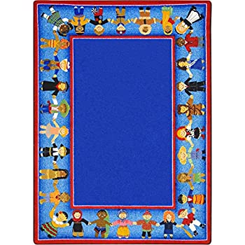 【中古】【インポート品・未当て嵌める】Joy Carpets Kid Essentials Early Childhood Children of Many Cultures Rug%ｶﾝﾏ% Multicolored%ｶﾝﾏ% 5\u00274 x 7\u00278 by Joy Carpets