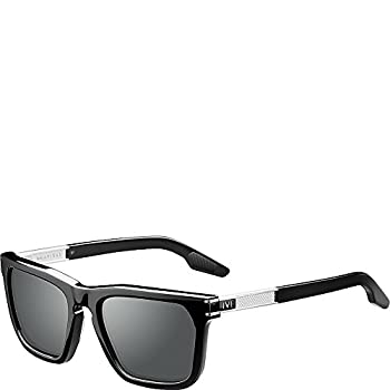 【中古】【輸入品・未使用】IVI Gravitas サングラス%ｶﾝﾏ% 光沢ブラック - つや消しシルバー%ｶﾝﾏ% M