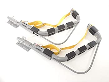 【中古】【輸入品・未使用】Tech Team カヤック収納ラック 壁に折り畳み 床からカヤックを保管 フックは折りたたんでスペースを節約 200ポンドの容量 ウェブストラップ 安全