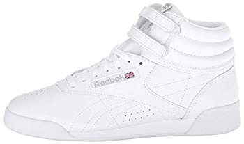 【中古】【インポート品・未当て嵌める】Reebok レディース Freestyle Hi%ｶﾝﾏ% US-白いこと/しろがね色。%ｶﾝﾏ% 4 Big Kid