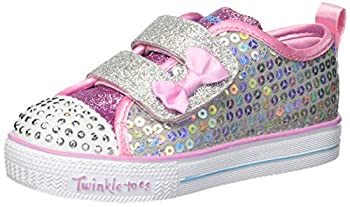 【中古】【輸入品・未使用】Skechers キッズ Shuffle Lite-Mini マーメイドスニーカー%カンマ% シルバー/マルチ%カンマ% 7 Toddler画像