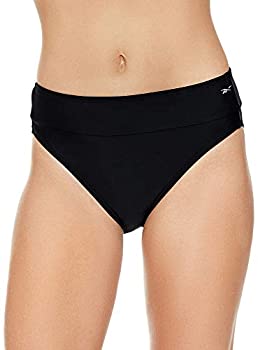【中古】【輸入品・未使用】Reebok Women's Swimwear Banded High Leg Brief Swim Bathing Suit Bottom%ｶﾝﾏ% Black%ｶﾝﾏ% S
