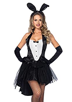 【中古】【輸入品・未使用】LEG AVENUE(レッグアベニュー) Tux Tails Bunny ドレス ペチコート ヘッド コスチューム ブラック/ホワイト レディース XSサイズ|スカイマーケットプラス