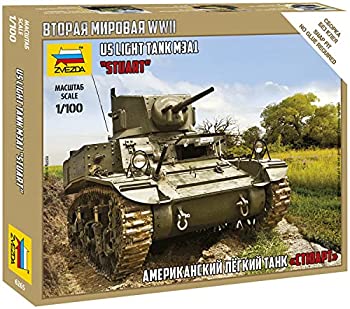 【中古】【輸入品・未使用】ズベズダ 1/100 アメリカ軍 軽戦車 M3A1 スチュアート プラモデル ZV6265｜スカイマーケットプラス