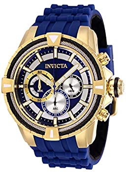 【中古】【輸入品・未使用】Invicta メンズ ボルト ステンレススチール クォーツウォッチ シリコンストラップ付き ブルー 28 (モデル:29078)