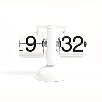 【中古】【輸入品・未使用】mooas フリップデスククロック (ホワイト) レトロヴィンテージデザイン 自動フリップクロック デスククロック テーブルクロック 大数字 バッテリ 8,205円