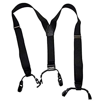 【中古】【インポート品・未当て嵌める】Holdup Brand XL ブラックパックカラーダブルアップスタイルサスペンダー 専売特許手に入れる済グリッパークラスプ付き添い人 その他-バッグ・小物・ブランド雑貨