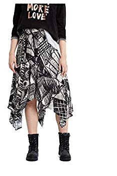 【中古】【輸入品・未使用】Desigual Women's Skirt Kingsley、ホワイト(Crudo 1001)、M