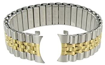 【中古】【輸入品・未使用】20?mm Speidel Curved Endゴールドとシルバートーンソリッドリンクステンレススチールtwist-o-flex時計バンド1277?/ 16