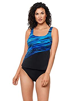 【中古】【輸入品・未使用】Reebok Women's Swimwear Sport Fashion Northern Lightshow Scoop Neck Tankini Bathing Suit Top｜スカイマーケットプラス