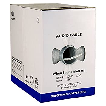 【中古】【輸入品・未使用】オーディオケーブル 14AWG 導体2本 41ストランド 500フィート PVCジャケット プルボックス ホワイト