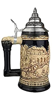 【中古】【インポート品・未当て嵌める】ビアジョッキ ＦＲＧ 連邦国家記号 蓋付 0%ｶﾝﾏ%75?