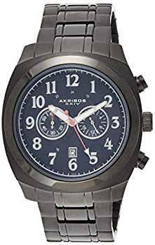 【中古】【輸入品・未使用】Akribos XXIV Men 's ak624bk究極クロノグラフブラックステンレススチールpillow-cutブレスレット腕時計