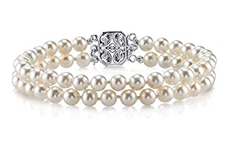【中古】【インポート品・未当てはめる】The Pearl Source レディーズ ダブル真水育てる真珠腕輪 7 7.0-7.5粍