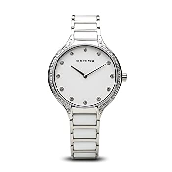 【中古】【インポート品・未当て嵌める】Bering Time 30434???754レディースセラミックコレクションWatch withステンレス鋼スチール写真Band and scratch resistantサファイア結晶。デン