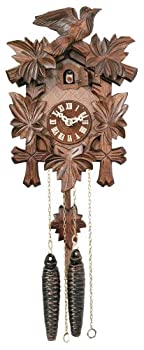【中古】【インポート品・未当てはめる】River City Clocks One Day Hand-Carved Cuckoo Clock with Five Maple Leaves \u0026 One Bird - 9 Inches Tall - Model # 11-09 by River City Cloc