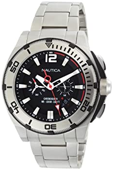 【中古】【インポート品・未当て嵌める】Nautica メンズ N31517G NMX 150ブラックダイヤルウォッチ