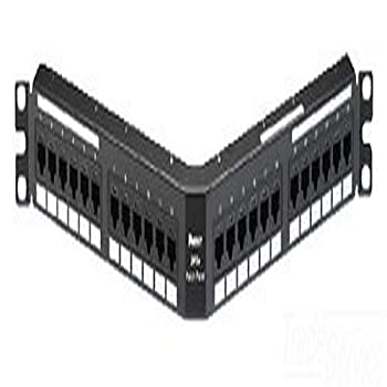 【中古】【インポート品・未当てはめる】Panduit DPA245E88TGY 種族5E 24界面 角度付き添い人パンチダウンパッチパネル 黒いこと