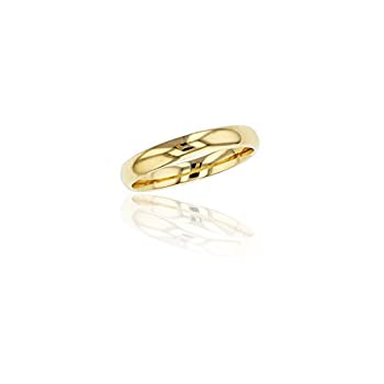 【中古】【インポート品・未当て嵌める】10?K黄味がかった\u0026白いことゴールド3?粍 Polishedプレーンウェディングバンド