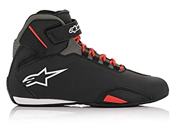 【中古】【輸入品・未使用】Alpinestars メンズ セクターストリート オートバイシューズ、黒/赤、6.5