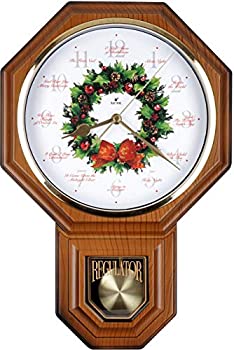 【中古】【輸入品・未使用】Justime スペシャルエディション スクールハウス 12曲 キャロル オブ クリスマス リース メロディー プラスチック 壁時計 台湾製 (TCXM0258-LW
