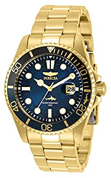 【中古】【輸入品・未使用】Invicta プロダイバー メンズ 43mm ステンレススチール ゴールド ブルーダイヤル PC32 クォーツ 30810｜スカイマーケットプラス