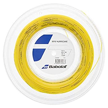 【中古】【インポート品・未当て嵌める】バボラ (Babolat) 庭球用より糸 ガット RPM HURRICANE (RPMハリケイン) 黄色 長さ200m ゲージ1.25粍 243141