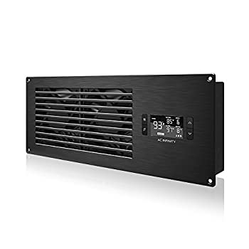【中古】【輸入品・未使用】AC Infinity AIRFRAME T7 ブラック 高気流冷却ファンシステム 16インチ 排気気流 AV機器部屋 クローゼット エンクロージャ用