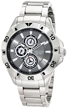 【中古】【輸入品・未使用】Nautica メンズ N17545G NST 06 多機能シルバーダイヤルスチールブレスレットウォッチ