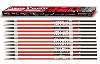 【中古】【インポート品・未当て嵌める】Carbon Express Maxima レッドカーボンアローシャフト 12容器に並べる 350