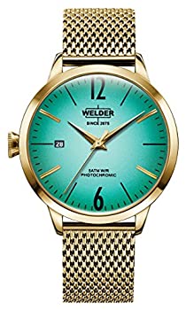 【中古】【輸入品・未使用】Welder Moody ステンレススチールメッシュ 3針ゴールド調腕時計 日付表示 38mm｜スカイマーケットプラス