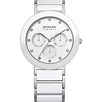 【中古】【インポート品・未当て嵌める】Bering Time 11438???754レディースセラミックコレクションWatch withステンレス鋼スチール写真Band and scratch resistantサファイア結晶。デン