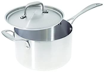 【中古】【輸入品・未使用】American Kitchen 4?Qt。プレミアムステンレススチールSauce Pan withカバー
