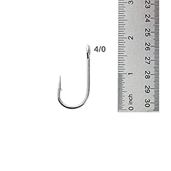 【中古】【輸入品・未使用】50個Fish Wow 。釣り6?x強力なSiwashニッケルフックOpen Eye???サイズ4?/ 0