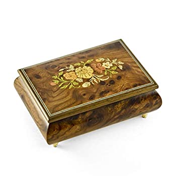 【中古】【輸入品・未使用】(カサブランカ) Casablanca木製象嵌オルゴールジュエリーボックス 無地 バールエルムフローラルテーマ さまざまな曲から選択可能｜スカイマーケットプラス 53,600円