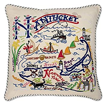 【中古】【輸入品・未使用】Catstudio ナンタケット刺繍装飾スローピロー｜スカイマーケットプラス