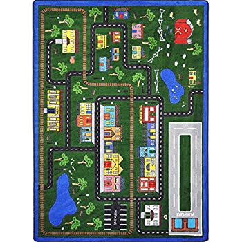 【中古】【インポート品・未当て嵌める】Joy Carpets Kid Essentials Active Play \u0026 Juvenile Tiny Town Rug%ｶﾝﾏ% Multicolored%ｶﾝﾏ% 5\u00274 x 7\u00278 by Joy Carpets