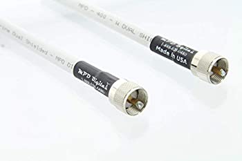 【中古】【インポート品・未当て嵌める】MPDデジタルlmr400-w-pl259???90?FTラジオアンテナケーブルVHF \u0026 Ais同軸withしろがね色テフロンUHF pl-259、90?\u0027