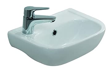 【中古】【輸入品・未使用】Barclay製品4l-2000wh Caroline 380?wall-hung Basin with 1つ穴左、ホワイト|スカイマーケットプラス