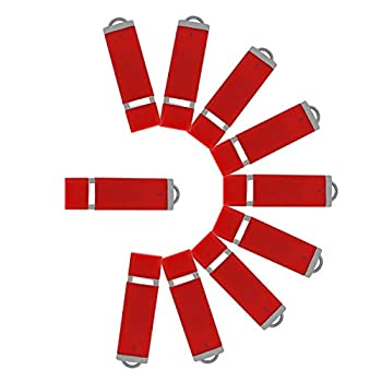 【中古】【インポート品・未当て嵌める】USB閃光電球運転 USB 2.0/3.0記憶装置突っ支い棒 記憶装置運転 書き込み運転 10個 (3.0/128GB 赤いこと)