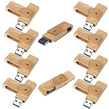 【中古】【インポート品・未当て嵌める】木製2.0/3.0 USB閃光電球運転 USBディスクメモリスティック 5個/10個 (3.0/128GB、10個)