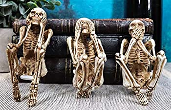 【中古】【輸入品・未使用】Ebros Whimsical See No Evil Hear No Evil Speak No Evil Skeletonsシェルフシッターフィギュア 高さ3.75インチ｜スカイマーケットプラス