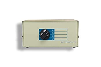 【中古】【輸入品・未使用】KENTEK DB25 4ウェイ 手動データスイッチボックス RS-232 パラレルシリアル D-Sub 25ピン メス I/O ABCDポート PC MACから周辺機器デバイスプリ