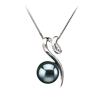 【中古】【輸入品・未使用】PearlsOnly???Dionneブラック8???9?mm AA品質Japaneseアコヤ14?Kホワイトゴールド養殖真珠ペンダント